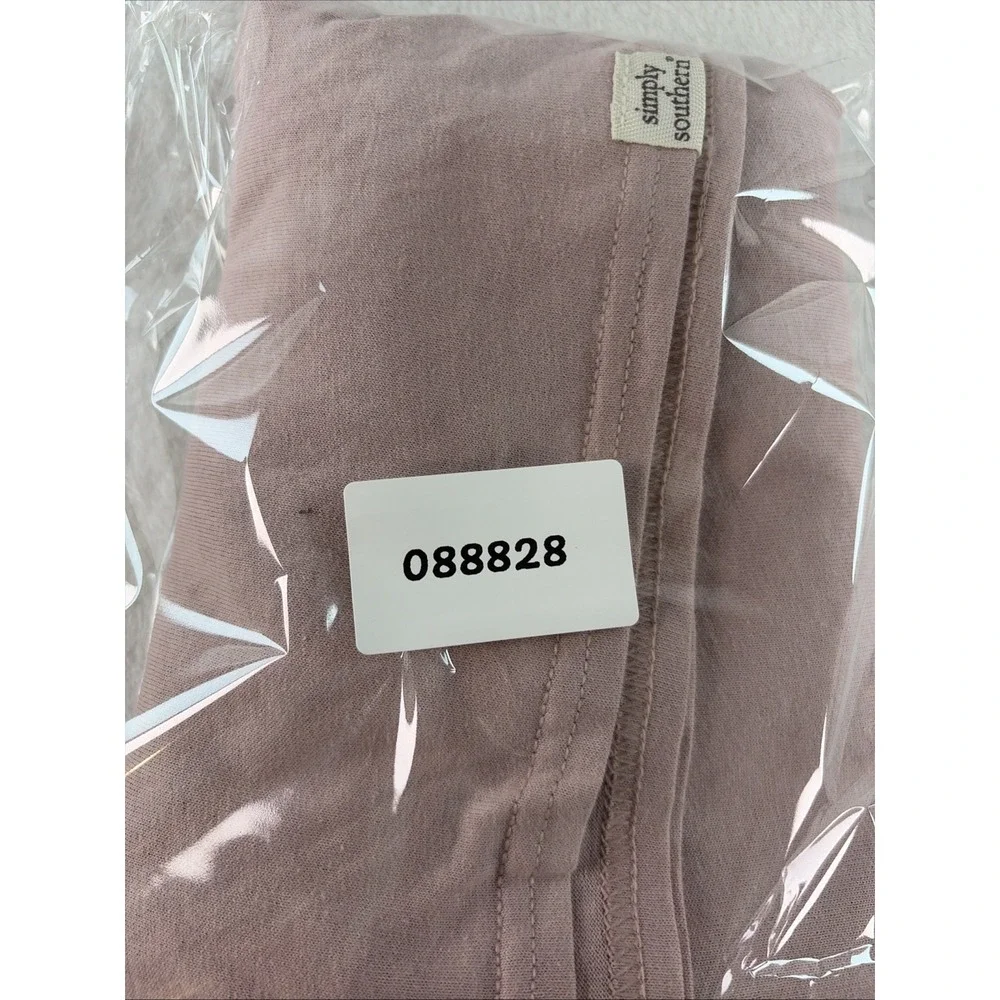 NWT Simply Southern Fancy Like Milkshake Long Sleeve Tee Pink Youth Large